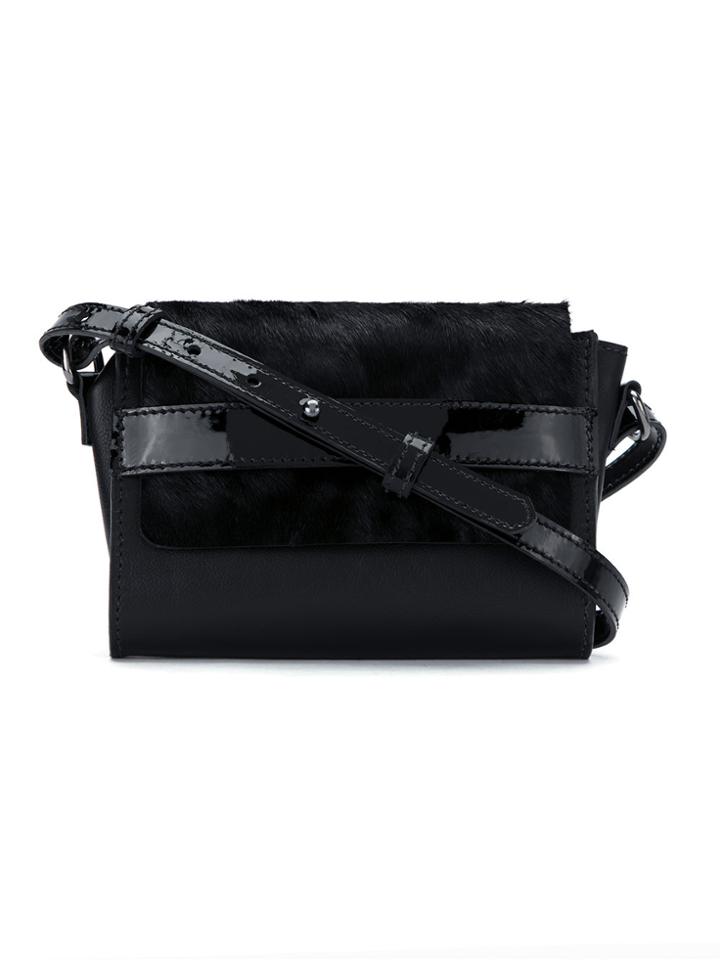 Tufi Duek Fur Trim Mini Bag - Black