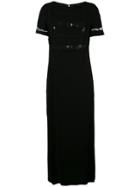 Ermanno Ermanno Lace Panel Maxi Dress - Black