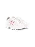 2 Star Kids Teen Double Star Patch Sneakers - White