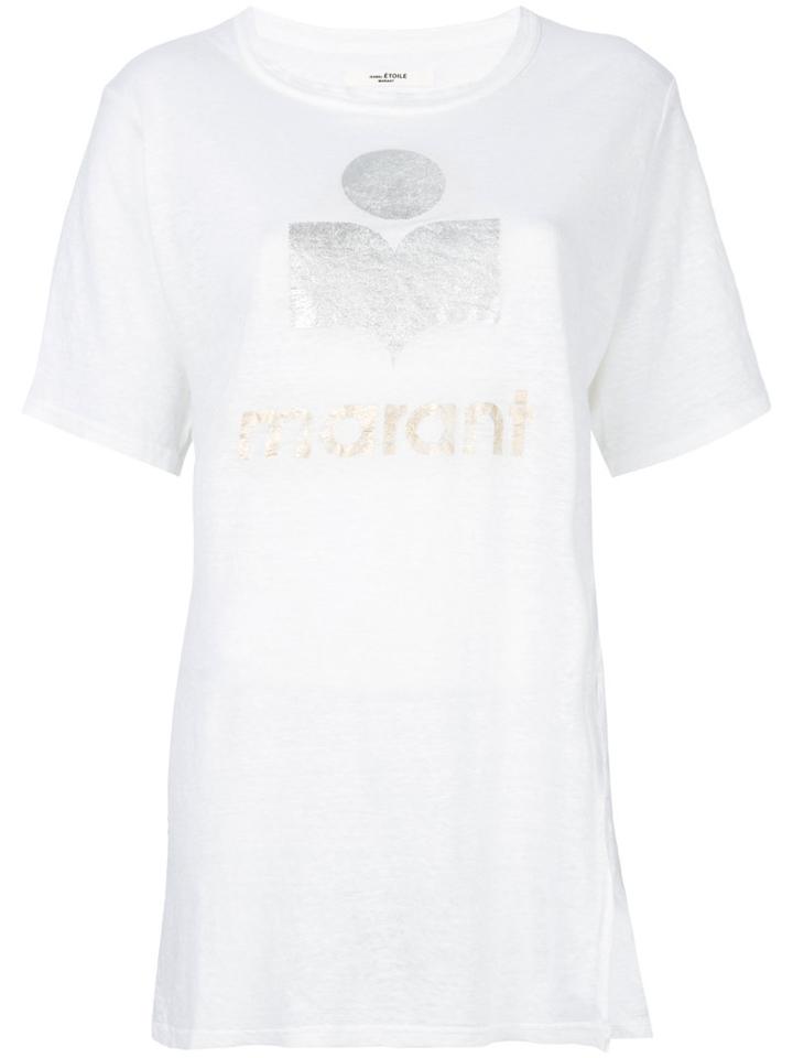 Isabel Marant Étoile - Kuta Logo T-shirt - Women - Linen/flax - S, White, Linen/flax