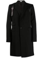Alexander Mcqueen Harness Single-breasted Coat - Black