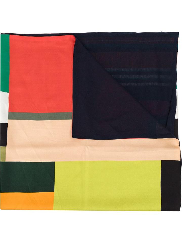 Pierre-louis Mascia Colour Block Scarf - Green