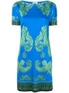 Versace Collection Baroque Print Dress - Blue