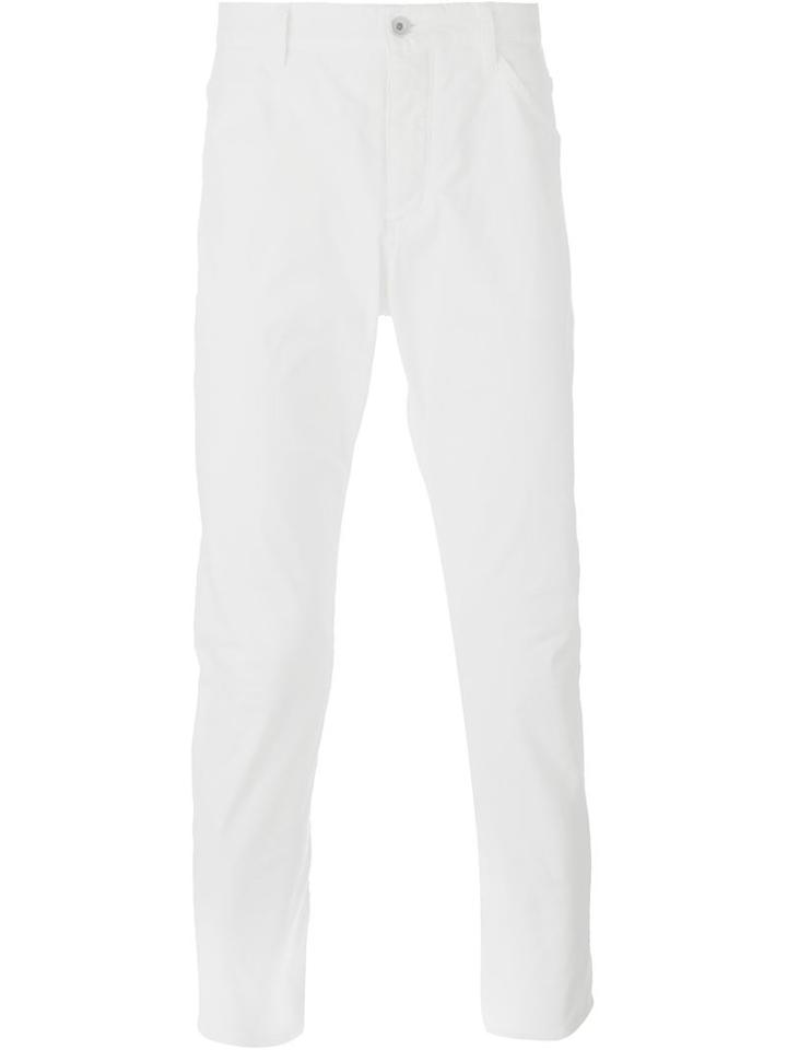 Attachment Straight Leg Trousers, Size: 4, White, Cotton/nylon/polyurethane