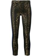 Haider Ackermann Front Animal Printed Trouserrs, Women's, Size: 36, Black, Silk/cotton/leather/rayon