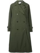 Aspesi Double-breasted Shift Coat, Women's, Size: Xs, Green, Polyester/polyamide