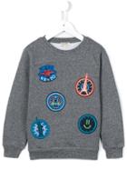 Kenzo Kids Badges Sweatshirt, Boy's, Size: 12 Yrs, Grey