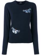 Markus Lupfer Sequin Sweater, Women's, Size: Large, Blue, Polyester/merino