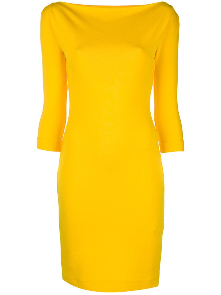 Dsquared2 Boat Neck Dress - Yellow & Orange