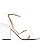 Sonia Rykiel Cross Strap Sandals, Women's, Size: 36.5, White, Leather