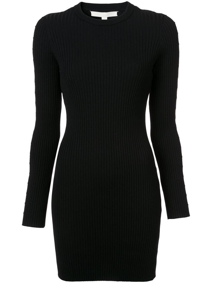 Jonathan Simkhai Cut Out Sleeve Ribbed Dress - Black