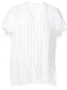 Marco De Vincenzo Frilled V-neck Blouse