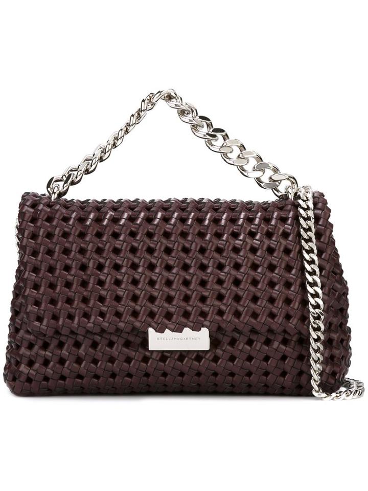 Stella Mccartney 'becks' Weaved Shoulder Bag, Women's, Red