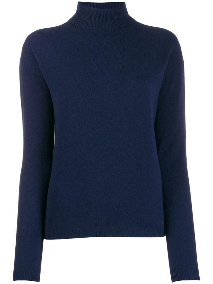 Liu Jo Ribbed Roll Neck Jumper - Blue