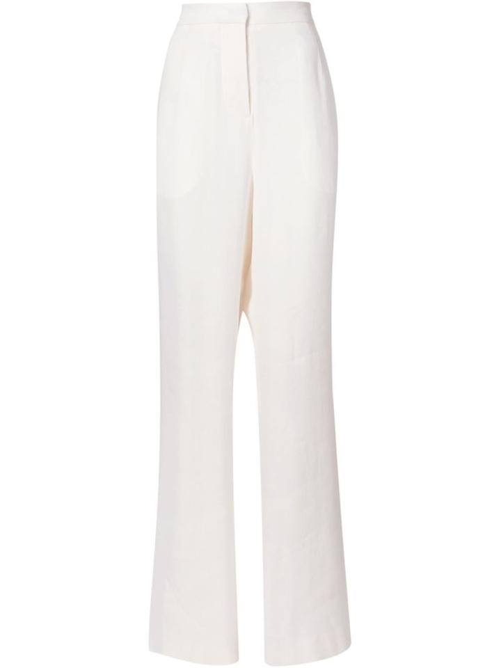 Damir Doma Palazzo Pants, Women's, Size: Small, White, Linen/flax/viscose