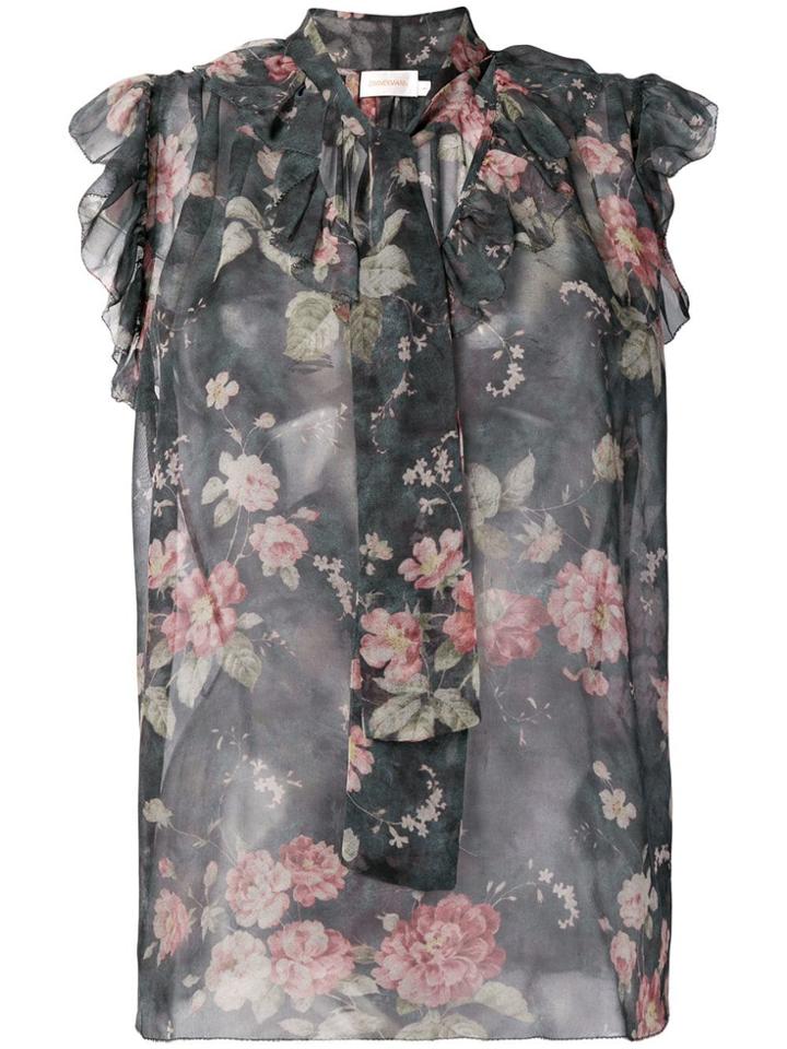 Zimmermann Floral Print Blouse - Grey