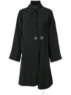 Mm6 Maison Margiela Disc Buttons Trench Coat - Black