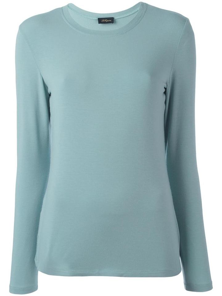 Les Copains Longsleeved T-shirt, Women's, Size: 46, Blue, Modal/spandex/elastane