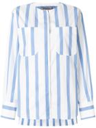 Sportmax Striped Fitted Blouse - Blue