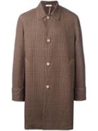 Boglioli Prince Of Wales Coat, Men's, Size: 50, Brown, Cotton/paper/acetate/cupro