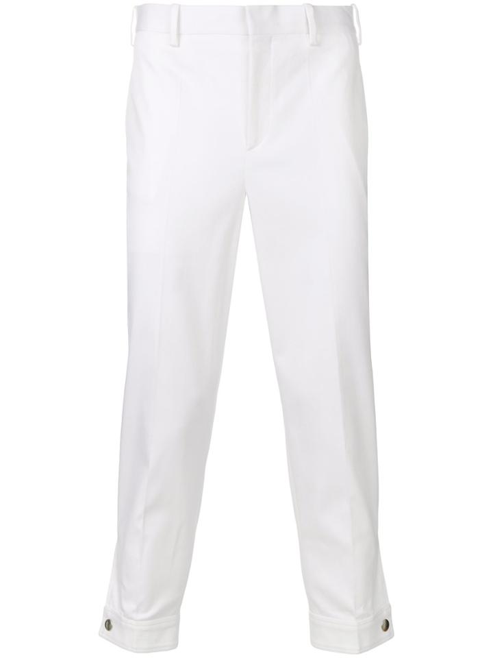 Neil Barrett Cropped Tapered Trousers - White