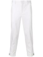 Neil Barrett Cropped Tapered Trousers - White