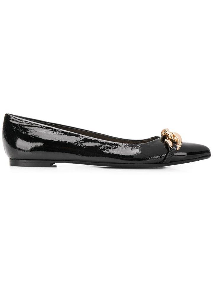 Fabio Rusconi Chunky Chain Ballerina Shoes - Black