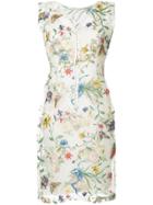 Zambesi Floral Print Fitted Waist Dress - White