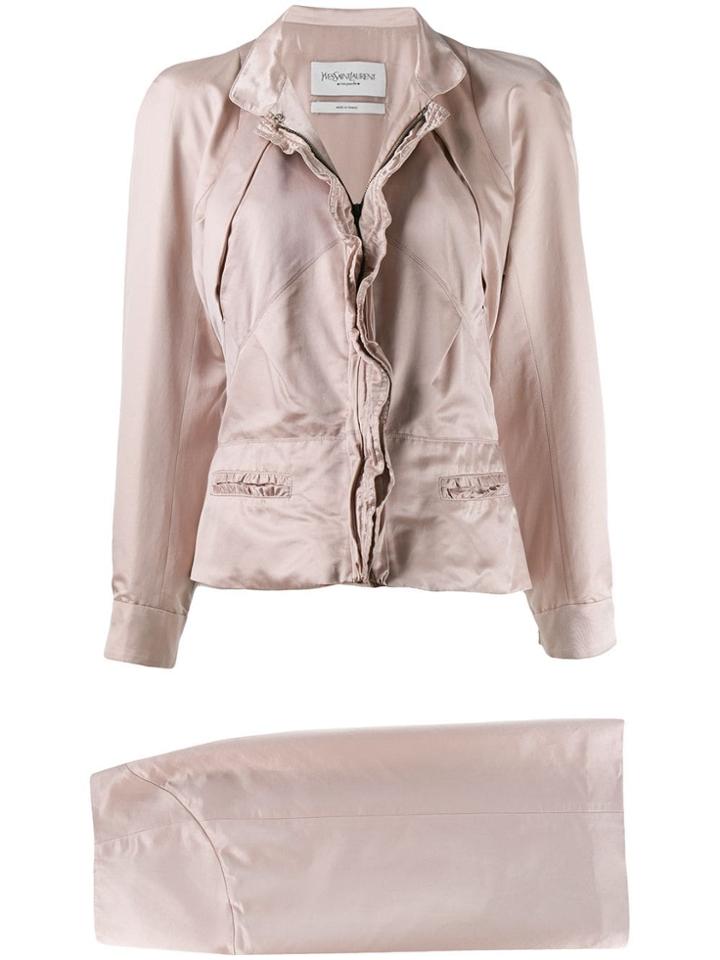 Yves Saint Laurent Pre-owned 1990's Slim Jacket & Skirt Set - Pink