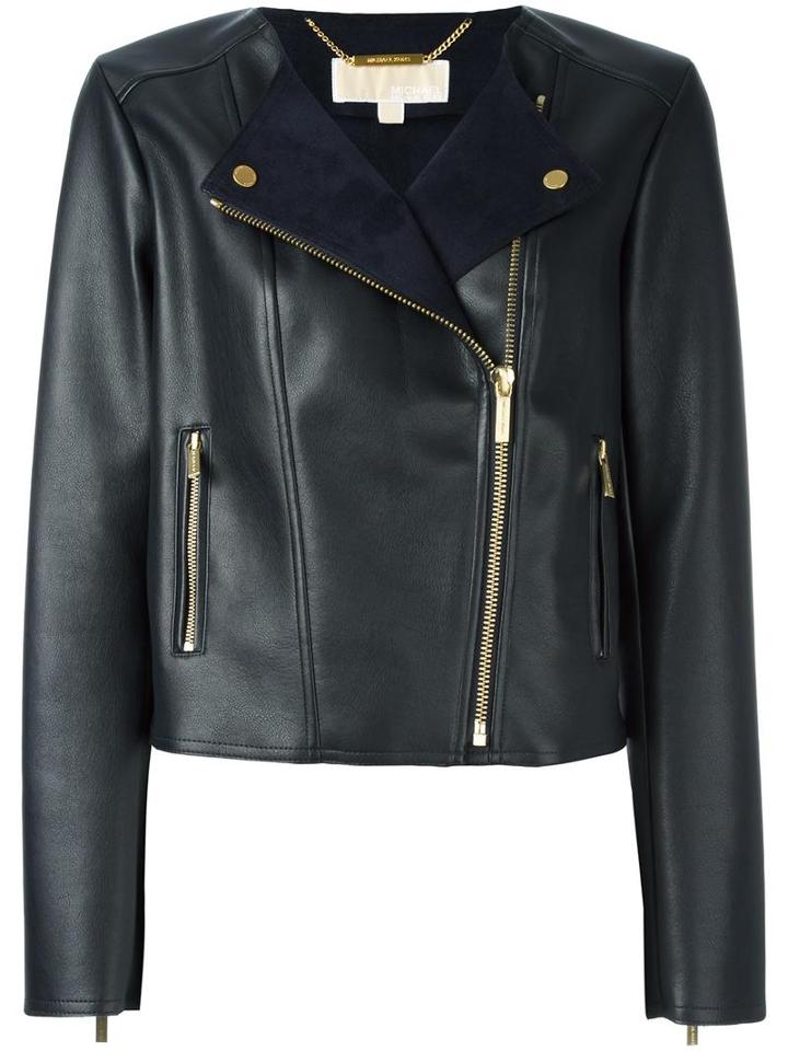 Michael Michael Kors Classic Biker Jacket, Women's, Size: Small, Black, Polyester/polyurethane