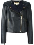 Michael Michael Kors Classic Biker Jacket, Women's, Size: Small, Black, Polyester/polyurethane