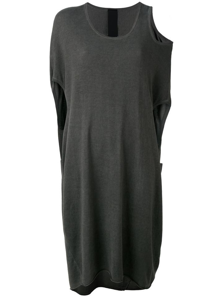 Rundholz Black Label Cut-out Detail Dress, Women's, Size: Medium, Grey, Cotton