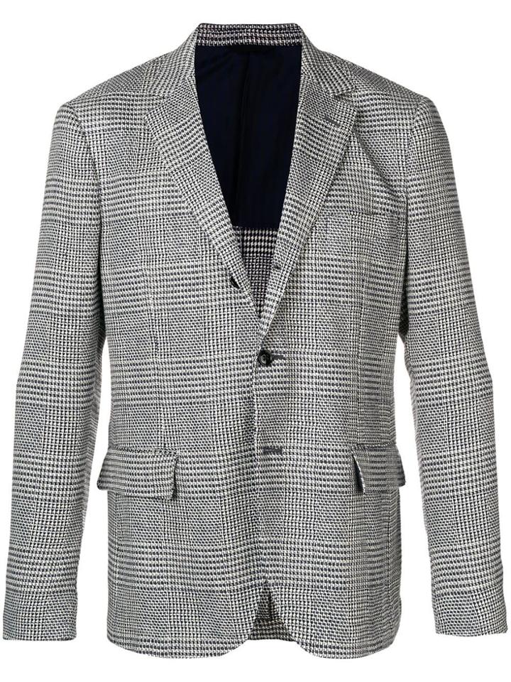 Mp Massimo Piombo Prince Of Wales Check Blazer - Blue
