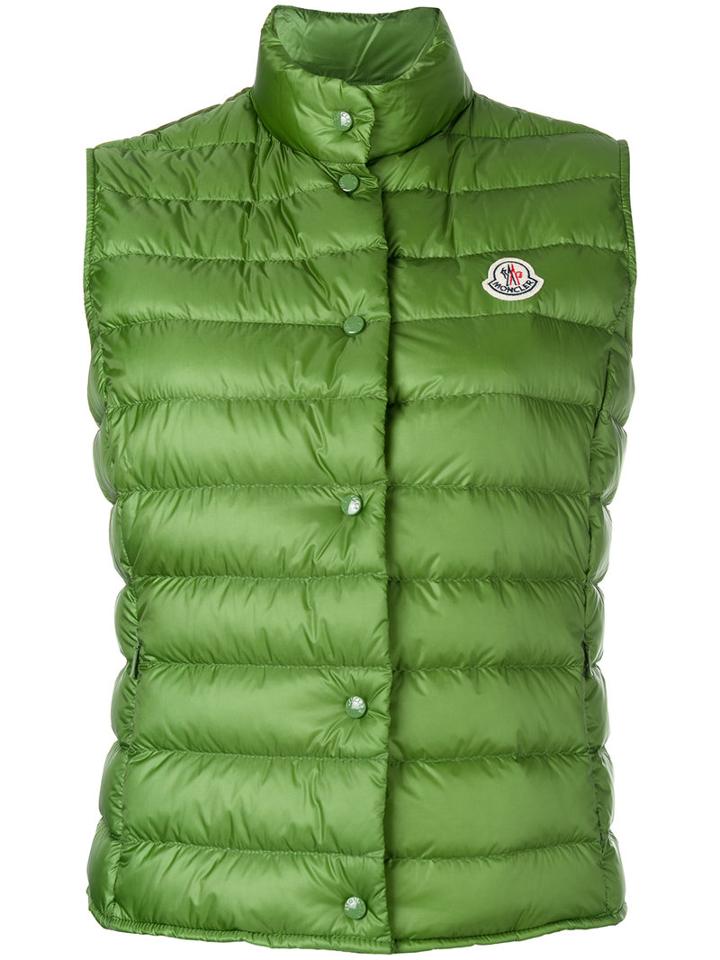 Moncler Liane Padded Gilet, Women's, Size: 2, Green, Polyamide/goose Down