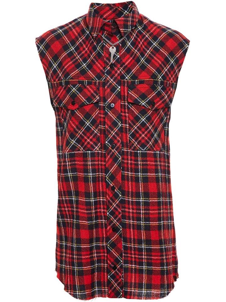 Filles A Papa Sleeveless Checked Shirt