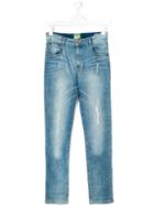 Vingino - Teen Distressed Jeans - Kids - Cotton/spandex/elastane - 16 Yrs, Blue