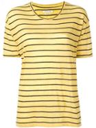 Isabel Marant Étoile Striped T-shirt, Women's, Size: Medium, Yellow/orange, Linen/flax/cotton