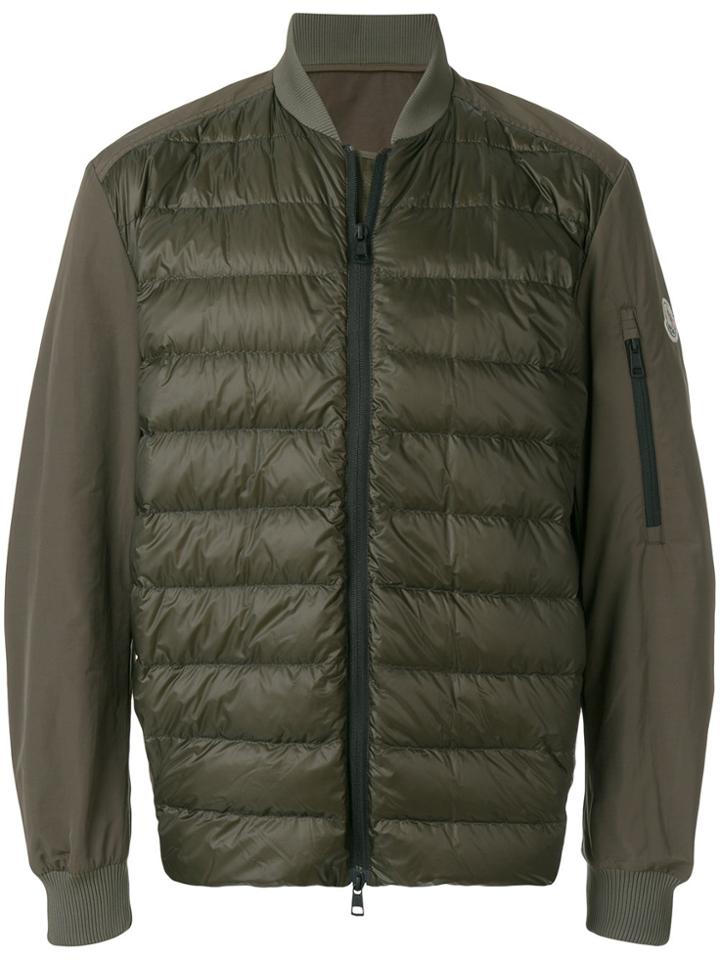 Moncler Padded Front Bomber Jacket - Green