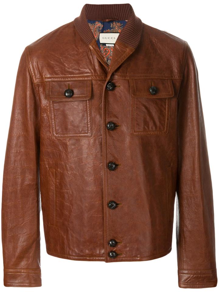 Gucci Shawl Collar Jacket - Brown