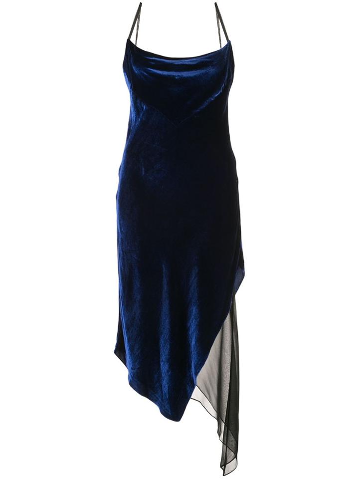 Kiki De Montparnasse Bias Cut Asymmetric Dress - Blue