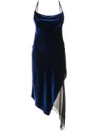 Kiki De Montparnasse Bias Cut Asymmetric Dress - Blue