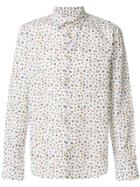 Paul Smith Floral Print Long Sleeve Shirt - Blue