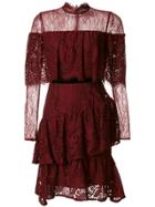 Perseverance London Tiered Ruffled Lace Dress