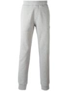 Lanvin Grosgrain Band Track Pants, Men's, Size: Medium, Grey, Cotton