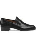 Gucci Mocassino In Pelle Con Motivo Gucci Team - Black