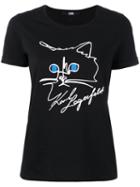 Karl Lagerfeld - D1 T-shirt - Women - Cotton - S, Women's, Black, Cotton