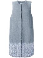 Coohem Fancy Fur Knit Vest - Grey