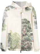 Stella Mccartney Jay Landscape Print Jacket, Women's, Size: 42, Nude/neutrals, Cotton/polyester