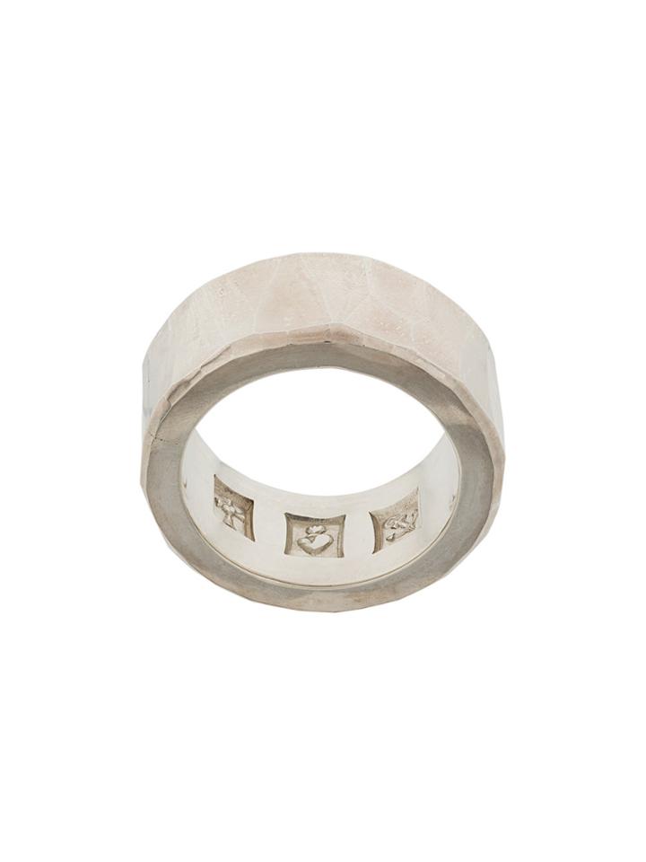 Werkstatt:münchen Embossed And Engraved Ring - Metallic