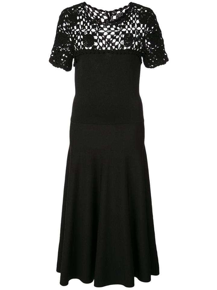 Carolina Herrera Cut-out Detail Knitted Dress - Black
